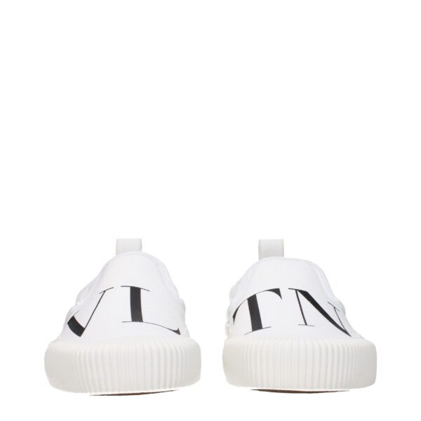 Valentino Garavani White Fabric Slip-On Loafers – Image 3