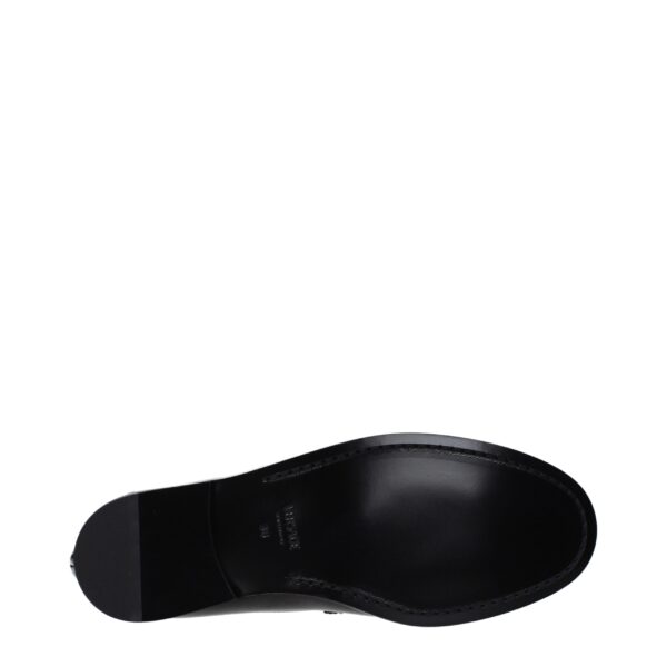 Versace Black Leather Slip-On Loafers – Image 5
