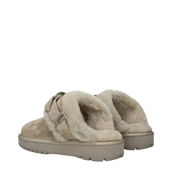 Burberry Green Leather Slippers Sandals – Image 4
