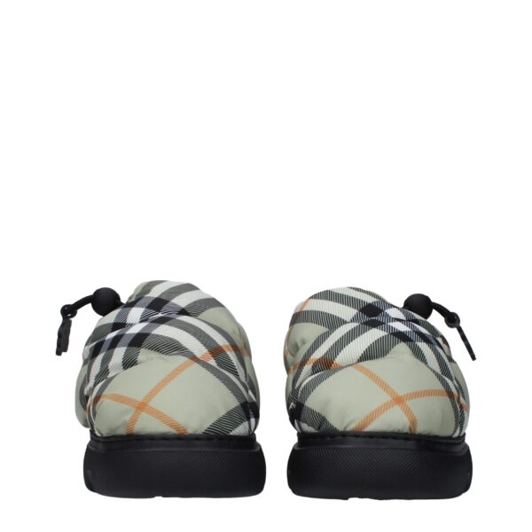 Burberry Green Fabric Slip-On Loafers – Image 3
