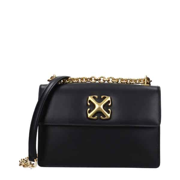 Off-White Black Leather Crossbody Bags