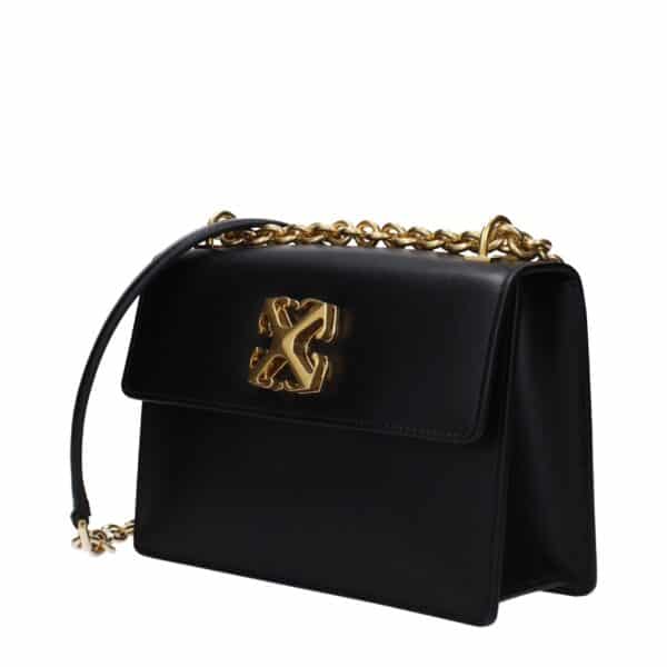Off-White Black Leather Crossbody Bags – Image 2