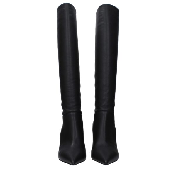 Casadei Black Leather High Heel Boots – Image 3