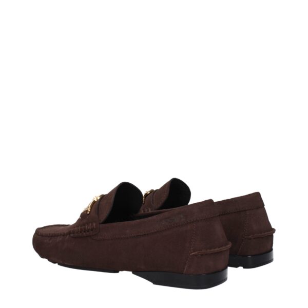 Versace Brown Leather Slip-On Loafers – Image 4