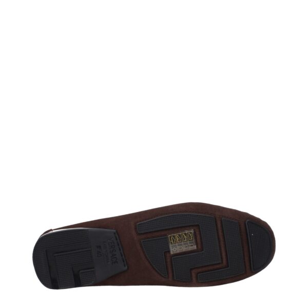 Versace Brown Leather Slip-On Loafers – Image 5