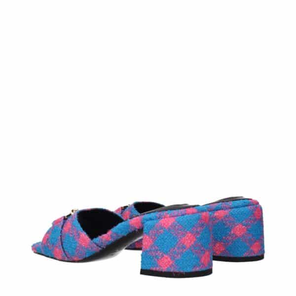 Versace Blue Fabric Platforms – Image 4