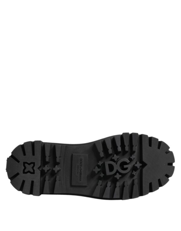 Dolce & Gabbana Black Leather Trekking Sneakers Boots Shoes – Image 8