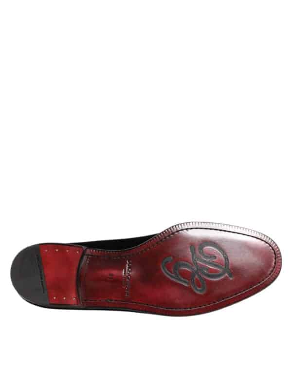 Dolce & Gabbana Black Velvet Slip On Loafers Men Formal Shoes – Image 8