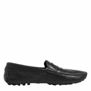 Dolce & Gabbana Black Leather Slip On Mocassin Loafer Shoes