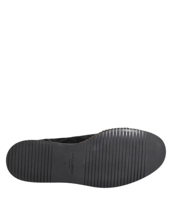 Dolce & Gabbana Black Suede Tassel Embellished Loafers Shoes – Image 8