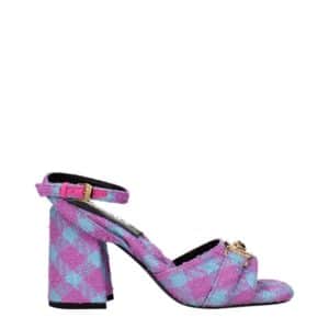 Versace Pink Fabric Platforms