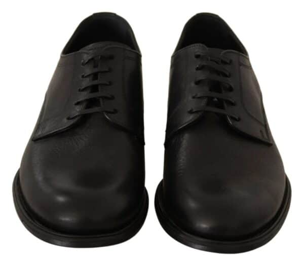 Dolce & Gabbana Black Lace Up Leather Men Formal Derby Shoes – Image 7