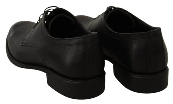 Dolce & Gabbana Black Lace Up Leather Men Formal Derby Shoes – Image 8