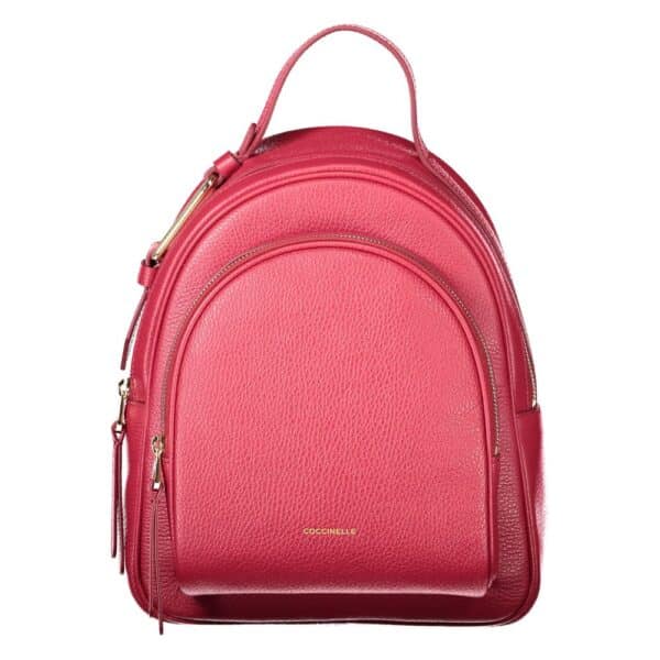 Coccinelle Red Leather Backpack