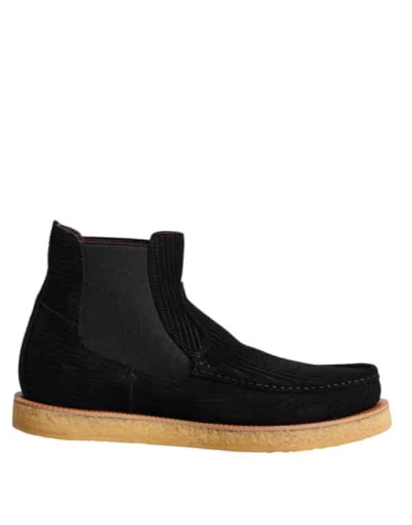 Dolce & Gabbana Black Calf Suede Slip On Ankle Boots Shoes – Image 7