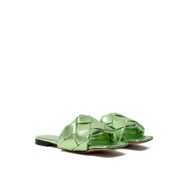 Bottega Veneta Green Leather Slipper – Image 2