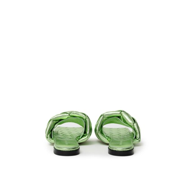 Bottega Veneta Green Leather Slipper – Image 3