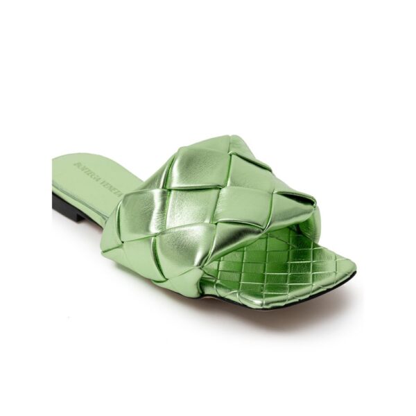 Bottega Veneta Green Leather Slipper – Image 4