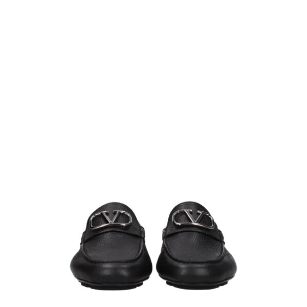 Valentino Garavani Black Leather Slip-On Loafers – Image 3
