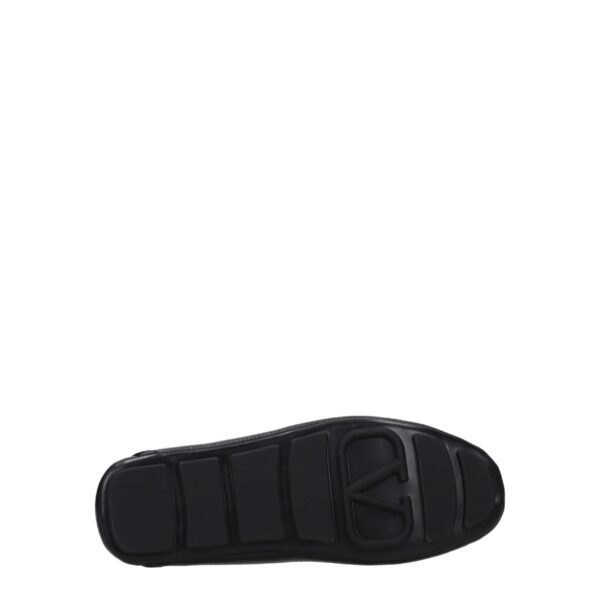 Valentino Garavani Black Leather Slip-On Loafers – Image 5