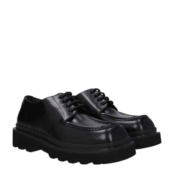 Dolce & Gabbana Black Leather Oxfords And Derbies – Image 2