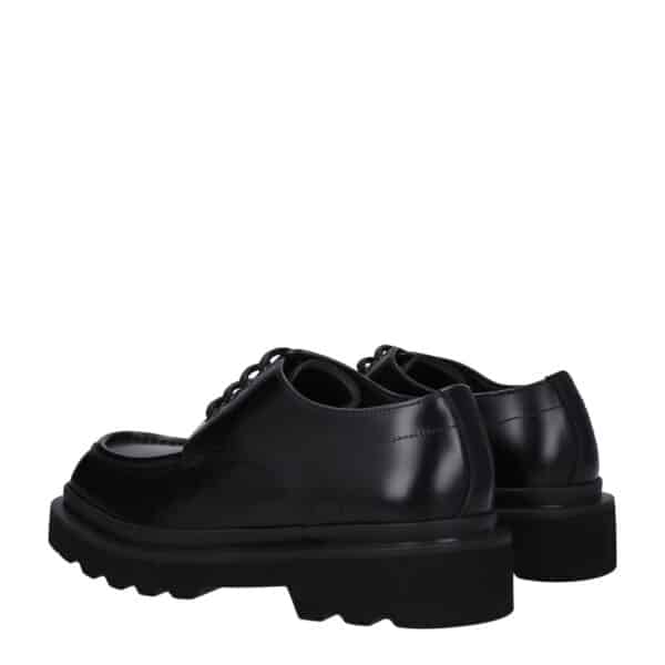 Dolce & Gabbana Black Leather Oxfords And Derbies – Image 4
