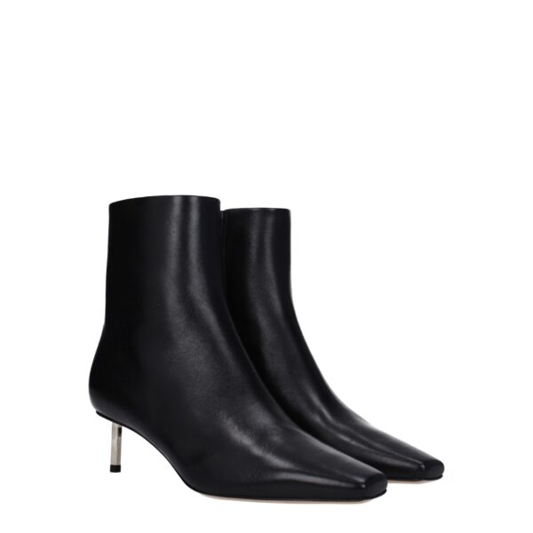Off-White Black Leather Ankle Boots – Image 2