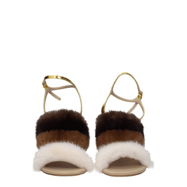 Fendi Brown Mink Strap-Ons Sandals – Image 3