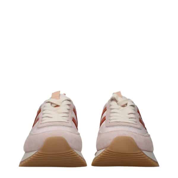 Moncler Pink Fabric Chunky Sneakers – Image 3