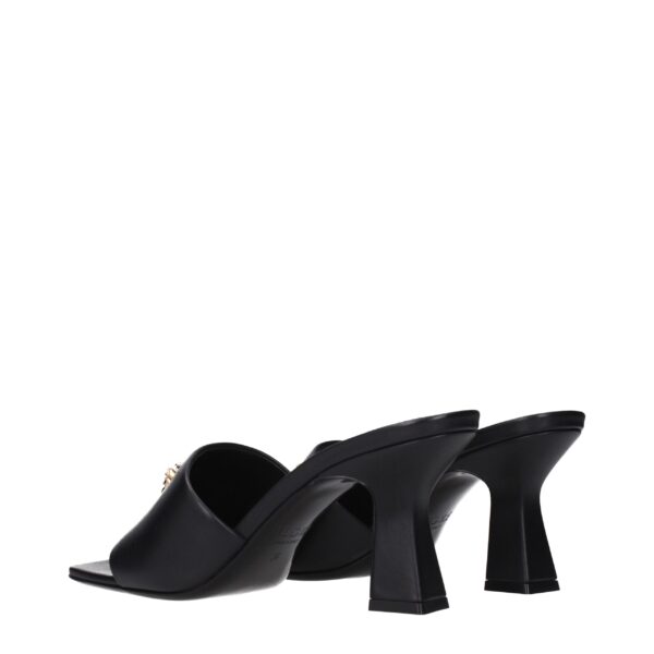 Versace Black Leather Stiletto Heels Sandals – Image 4