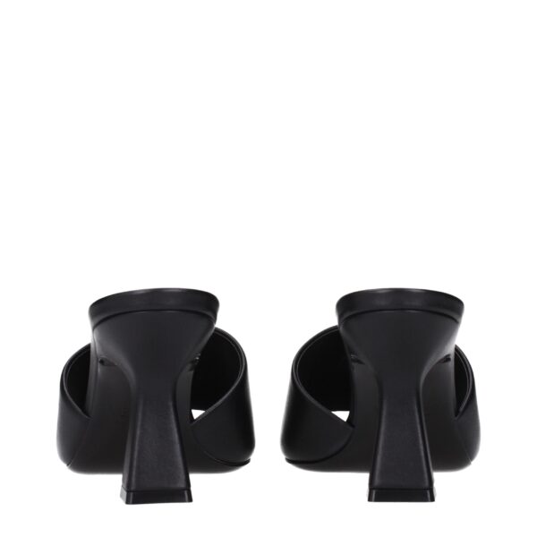 Versace Black Leather Stiletto Heels Sandals – Image 5
