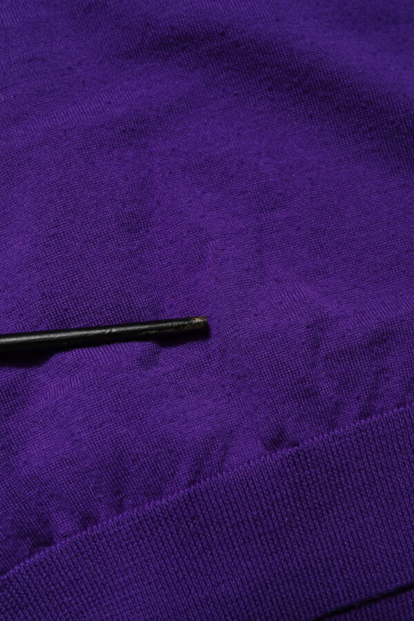 Dolce & Gabbana Purple Wool Knit V-neck Cardigan Sweater – Image 6
