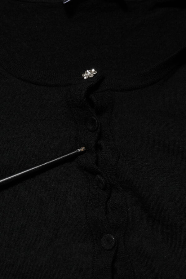 Dolce & Gabbana Black STAFF Round Neck Cardigan Sweater – Image 6