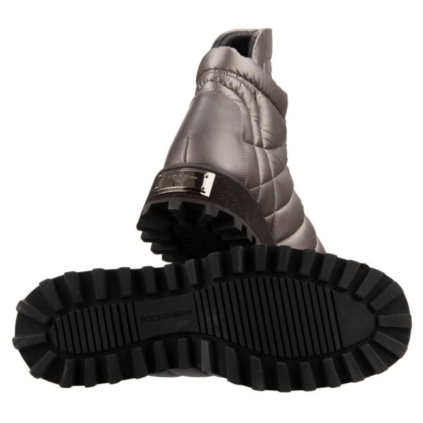 Dolce & Gabbana Gray Nylon Boot – Image 4