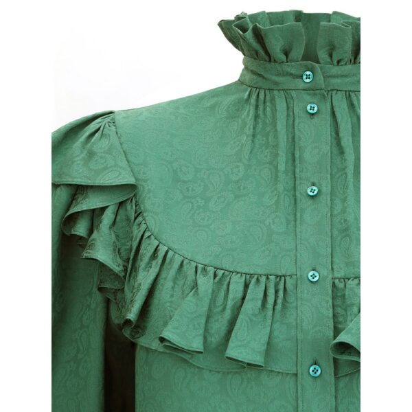 Saint Laurent Silk Blouse with ruffles – Image 3