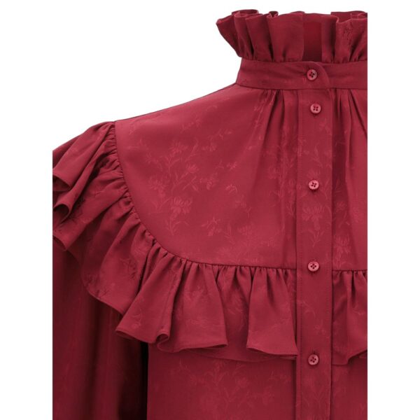 Saint Laurent Silk Blouse with ruffles – Image 3
