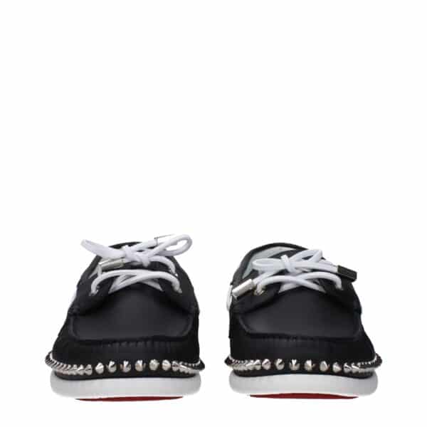 Christian Louboutin Black Leather Slip-On Loafers – Image 3