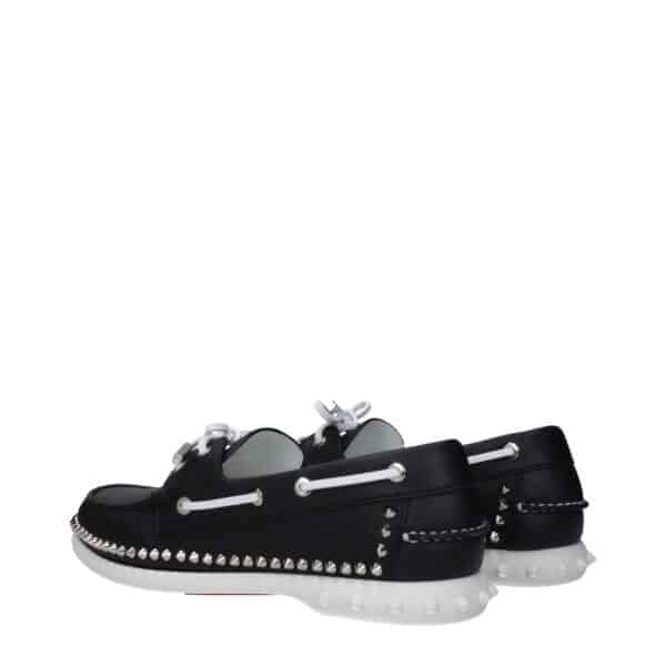 Christian Louboutin Black Leather Slip-On Loafers – Image 4