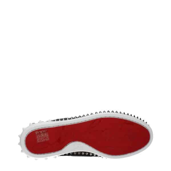 Christian Louboutin Black Leather Slip-On Loafers – Image 5