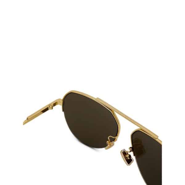 Bottega Veneta Gold Metal Sunglass – Image 4